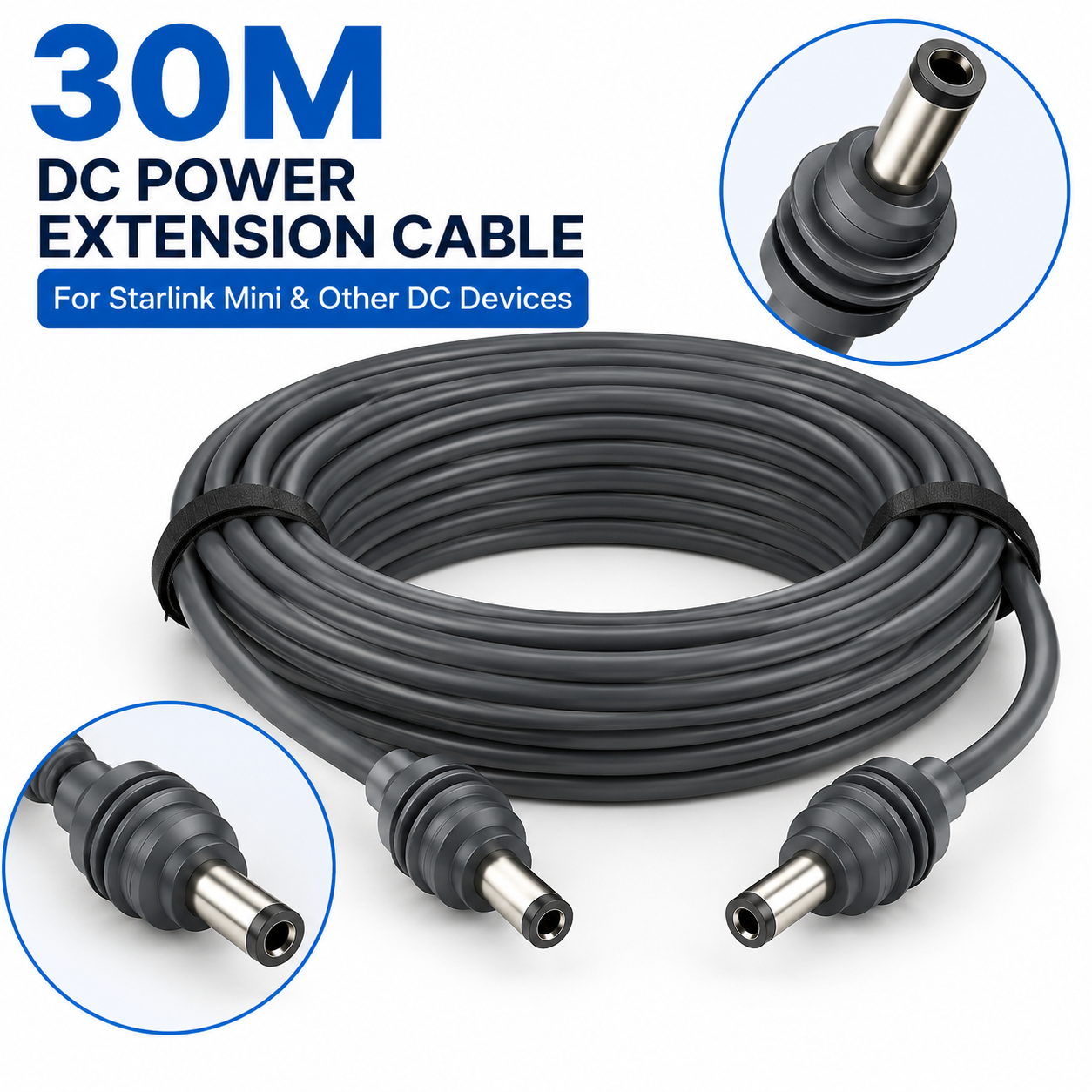 30 m Starlink Mini DC Power Cable